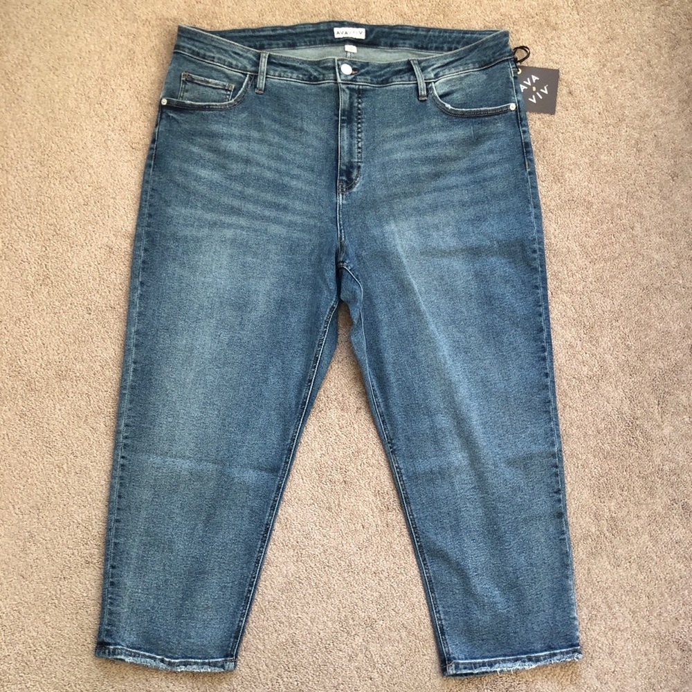 Ava & Viv straight ankle length jeans plus size 22W